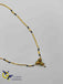 Plain gold with black beads single line chain