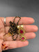 Black diamond beads with uncut cz stones pendant