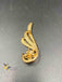 Feather design CZ stones brooch/ Saree pin