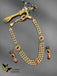 Cute rajwadi kundan stones with multicol stones three line necklace set