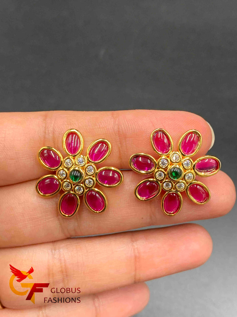 Traditional Ruby Stones stud type earrings