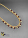 Cute cz stones mesh chain with ruby and pearls